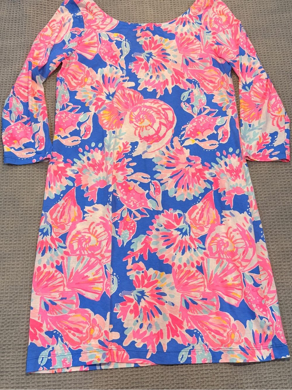 Lilly Pulitzer Blue Dress with Pink Floral Print